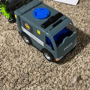 Police Blue and Gray Toy Vehicle for Adventure